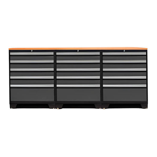 NewAge Garage Cabinets - PRO Grey 4-Piece Workbench Set with Bamboo Top