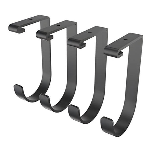 Fleximounts Black Flat Storage Hook (4-Pack)-FLX-GRH1B-BLK-Garage Giant