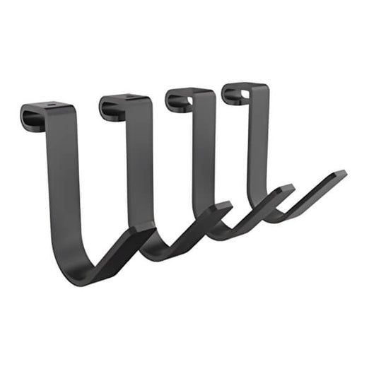Fleximounts Black Storage Rail Hook (4-Pack)-FLX-GRH2B-BLK-Garage Giant