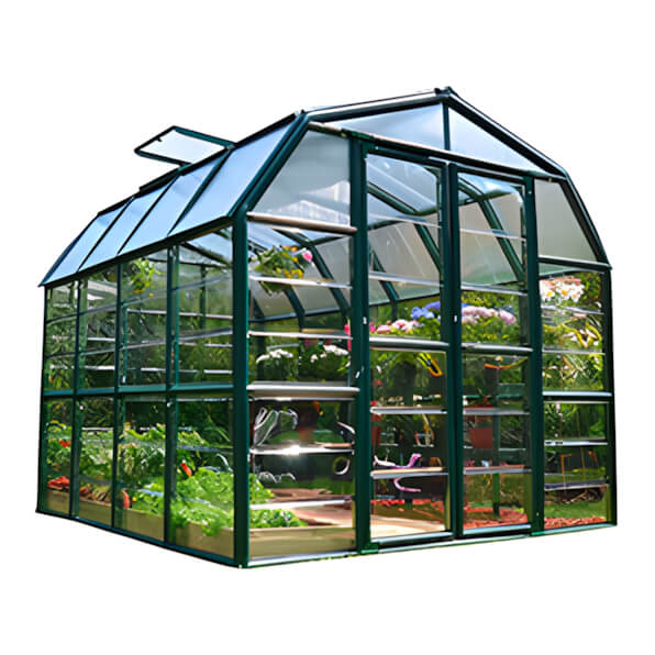 Rion Grand Gardener 2 Twin Wall 8' x 8' Greenhouse (Clear)-HG7208C-Garage Giant