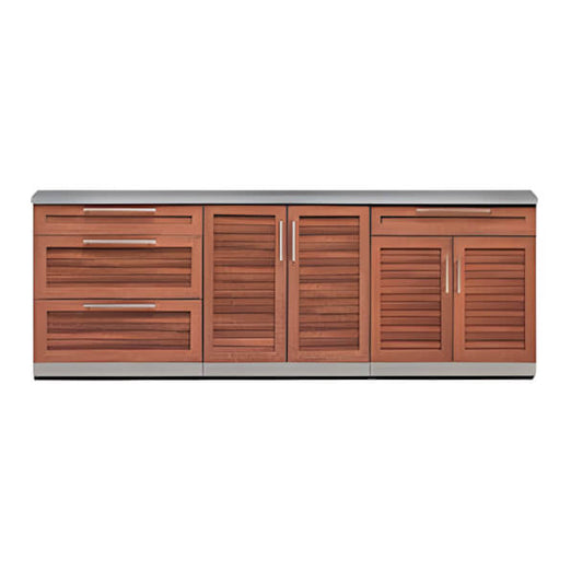 NewAge Outdoor Kitchens Grove 4-Piece Outdoor Kitchen Set with Countertops-Garage Giant