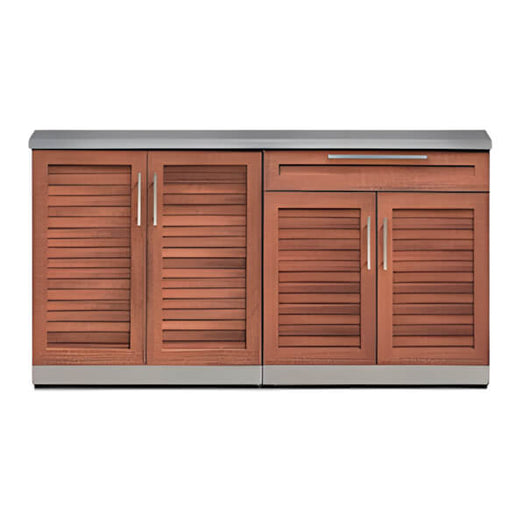 NewAge Outdoor Kitchens Grove 3-Piece Outdoor Kitchen Set with Countertops and Covers-Garage Giant
