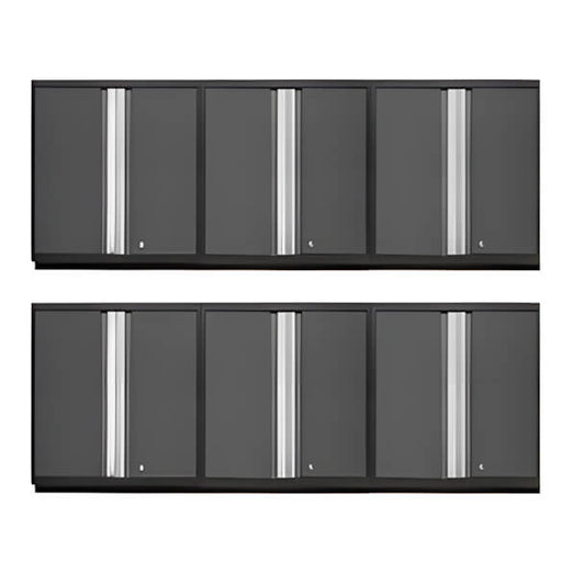 NewAge Garage Cabinets 6 x PRO Series Grey Tall Wall Cabinets-52015-6-Garage Giant