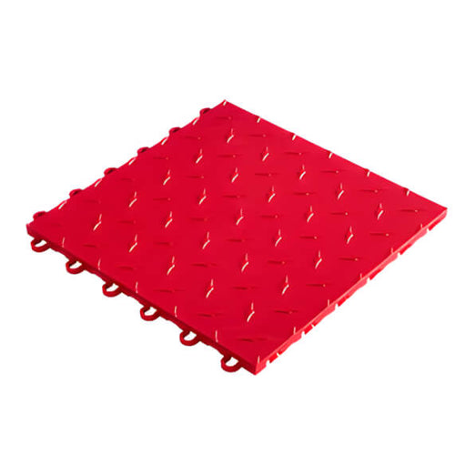 Speedway Tile 12 x 12-Inch Red Garage Floor Tile (10 Pack)-SPEED-DMD-RR-10-Garage Giant