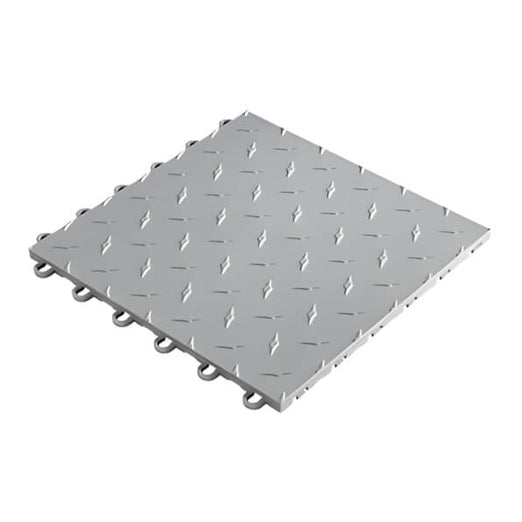 Speedway Tile 12 x 12-Inch Silver Garage Floor Tile (50 Pack)-SPEED-DMD-PS-50-Garage Giant