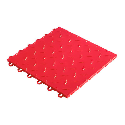Speedway Tile 12 x 12-Inch Red Garage Floor Tile (50 Pack)-SPEED-DMD-RR-50-Garage Giant