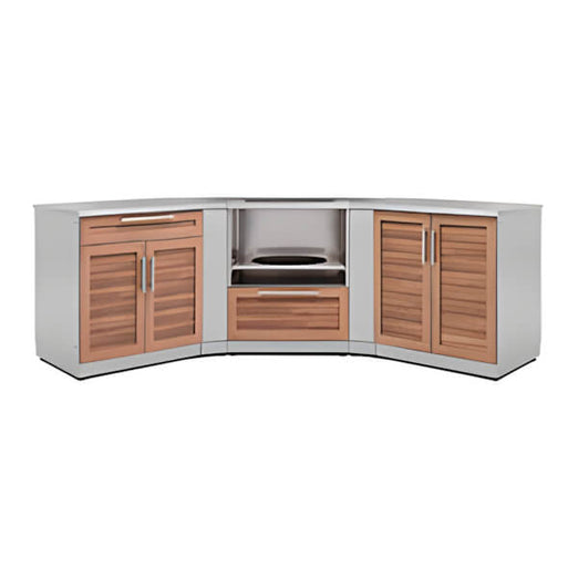 NewAge Outdoor Kitchens Grove 7-Piece Outdoor Kitchen Set with Countertops and Covers-65777-Garage Giant