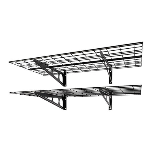Fleximounts 2' x 4' Black Wall Mounted Shelf (2-Pack)-FLX-WR24B-BLK-Garage Giant
