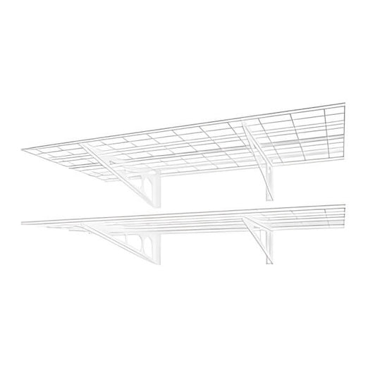Fleximounts 2' x 4' White Wall Mounted Shelf (2-Pack)-FLX-WR24-WHT-Garage Giant