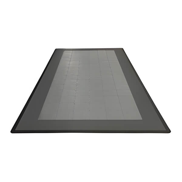 Speedway Tile Single Car Garage Floor Tile Mat / Pad (Grey / Silver / Black)-SPEEDBRDR204MTM-Garage Giant