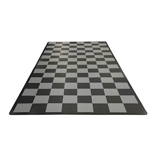 Speedway Tile Single Car Garage Floor Tile Mat / Pad (Black / Grey)-SPEEDCHKR200MTM-Garage Giant