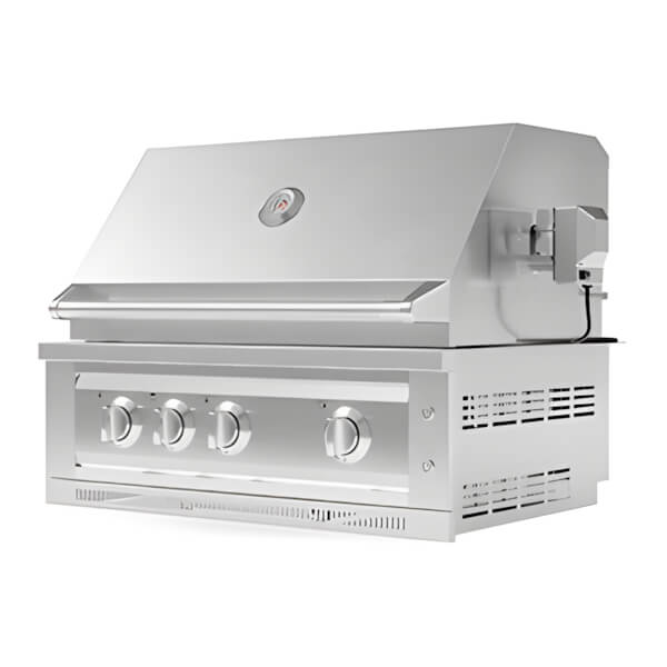 NewAge Outdoor Kitchens 33-Inch Liquid Propane 4-Burner Grill (Platinum Model)-66910-Garage Giant