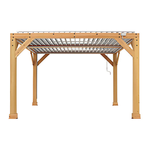 Yardistry 10 x 12 Meridian Louvered Pergola-YM11832-Garage Giant
