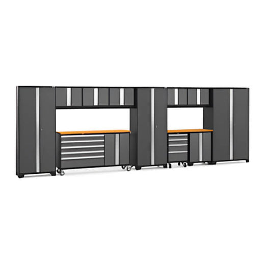 NewAge Garage Cabinets BOLD Grey 12-Piece Project Center Set with Bamboo Top-50516-Garage Giant