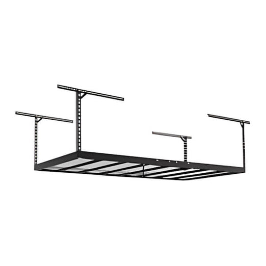NewAge Garage Cabinets VersaRac Pro 4 ft. x 8 ft. Height-Adjustable Overhead Rack in Black-41200-Garage Giant