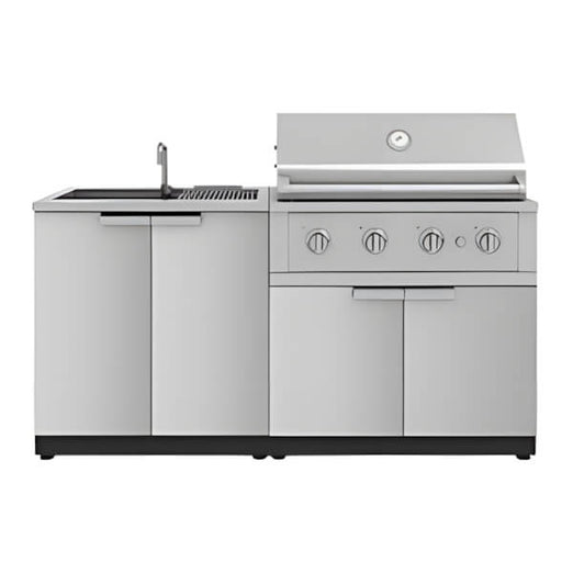 NewAge Garage Cabinets Stainless Steel 3-Piece Outdoor Kitchen Set with 36-Inch Liquid Propane Performance Grill