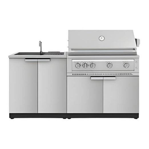 NewAge Garage Cabinets Stainless Steel 3-Piece Outdoor Kitchen Set with 40-Inch Natural Gas Platinum Grill