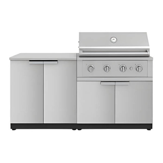 NewAge Garage Cabinets Stainless Steel 4-Piece Outdoor Kitchen Set with 36-Inch Liquid Propane Performance Grill