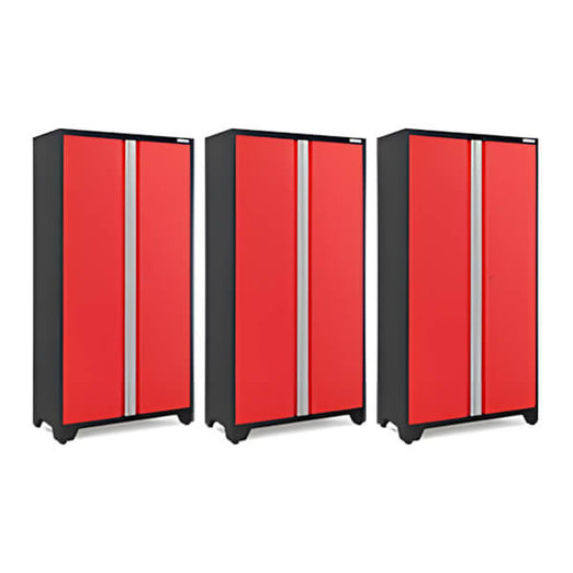 NewAge Garage Cabinets 3 x BOLD Series 42-Inch Red Locker-50247-3-Garage Giant