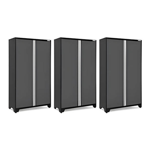 NewAge Garage Cabinets 3 x BOLD Series 48-Inch Grey Locker-51032-3-Garage Giant