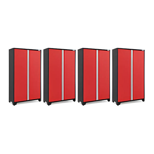 NewAge Garage Cabinets 4 x BOLD Series 48-Inch Red Locker-50221-4-Garage Giant