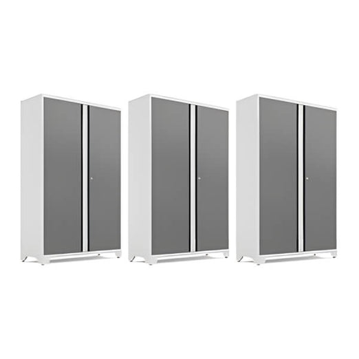 NewAge Garage Cabinets 3 x BOLD Series 48-Inch Platinum Locker-56721-3-Garage Giant