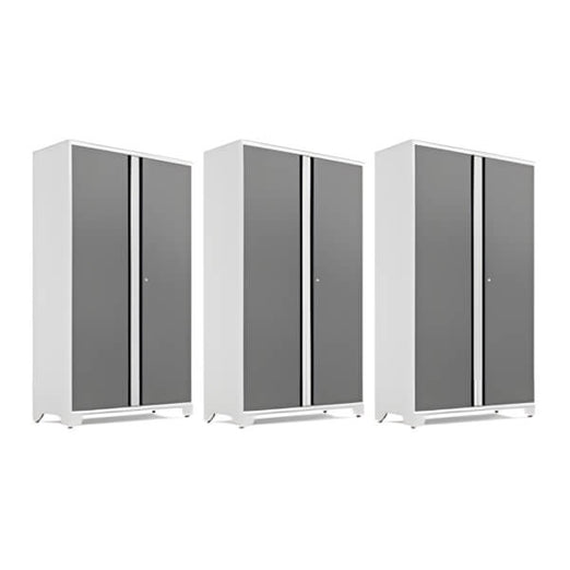 NewAge Garage Cabinets 3 x BOLD Series Platinum 42-Inch RTA Locker-49322-3-Garage Giant