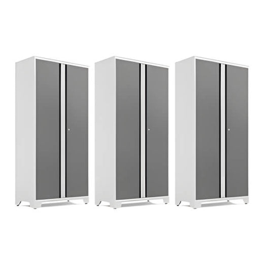 NewAge Garage Cabinets 3 x BOLD Series Platinum 36-Inch RTA Locker-49321-3-Garage Giant