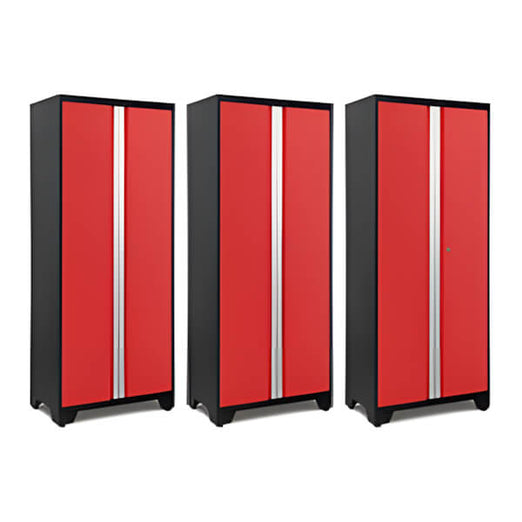NewAge Garage Cabinets 3 x BOLD Series Red 30-Inch RTA Locker-49270-3-Garage Giant