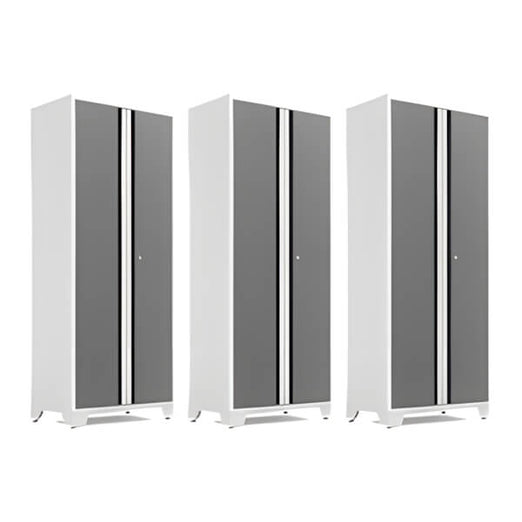 NewAge Garage Cabinets 3 x BOLD Series Platinum Lockers-56704-3-Garage Giant