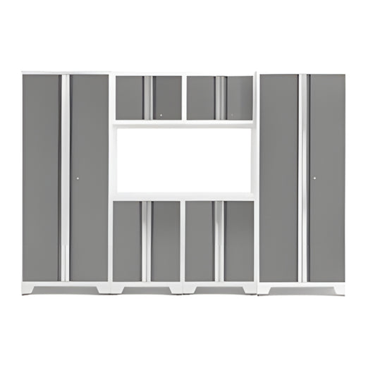 NewAge Garage Cabinets BOLD Series Platinum 6-Piece Set (No Countertop)-53226-Garage Giant