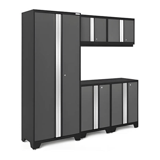 NewAge Garage Cabinets BOLD Series Grey 5-Piece Set (No Countertop)-53215-Garage Giant