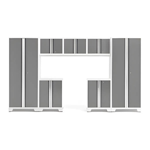 NewAge Garage Cabinets BOLD Series Platinum 7-Piece Set (No Countertop)-53227-Garage Giant