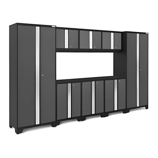 NewAge Garage Cabinets BOLD Series Grey 8-Piece Set (No Countertop)-53218-Garage Giant