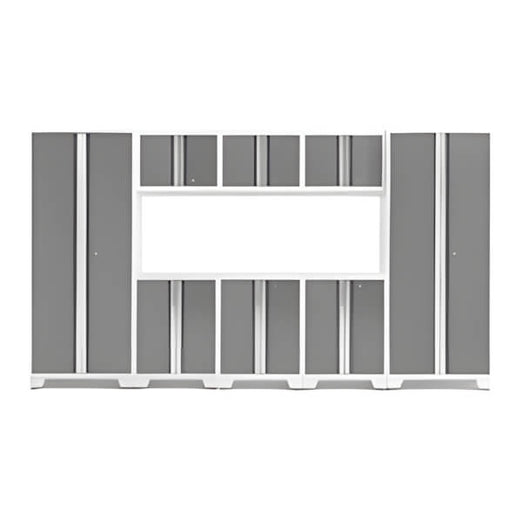 NewAge Garage Cabinets BOLD Series Platinum 8-Piece Set (No Countertop)-53228-Garage Giant