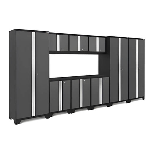 NewAge Garage Cabinets BOLD Series Grey 9-Piece Set (No Countertop)-53219-Garage Giant