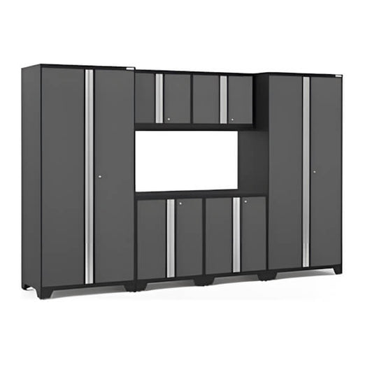 NewAge Garage Cabinets PRO Series Grey 6-Piece Set (No Countertop)-53235-Garage Giant