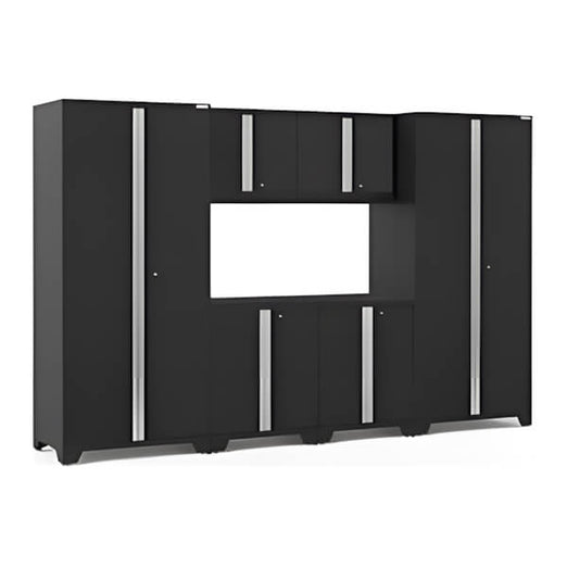 NewAge Garage Cabinets PRO Series Black 6-Piece Set (No Countertop)-53238-Garage Giant