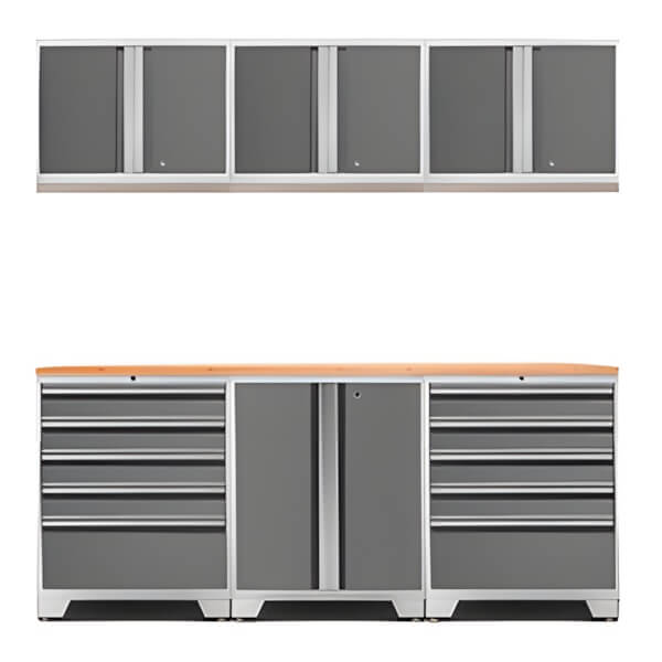 PRO Platinum 7-Piece Workbench System with Bamboo Top - Garage Giant PRO Platinum 7-Piece Workbench System with Bamboo Top - Garage Giant