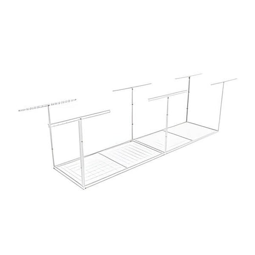Fleximounts 2' x 8' Overhead Storage Rack (White)-FLX-GR28-WHT-Garage Giant