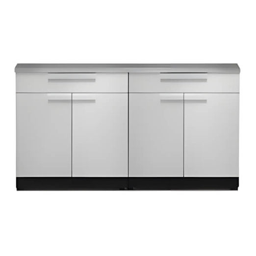 NewAge Garage Cabinets Stainless Steel 3-Piece Outdoor Kitchen Set with Countertops
