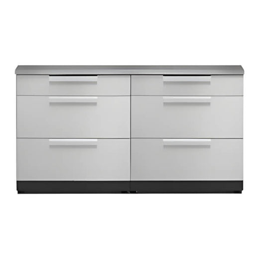 NewAge Garage Cabinets Stainless Steel 3-Piece Outdoor Kitchen Set with Countertops