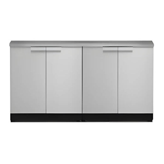 NewAge Garage Cabinets Stainless Steel 3-Piece Outdoor Kitchen Set with Countertops and Covers
