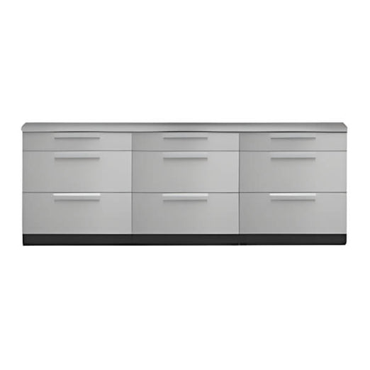 NewAge Outdoor Kitchens Stainless Steel 4-Piece Outdoor Kitchen Set with Countertops and Covers-70003-3 + 65804 + 65874 + 65881-Garage Giant
