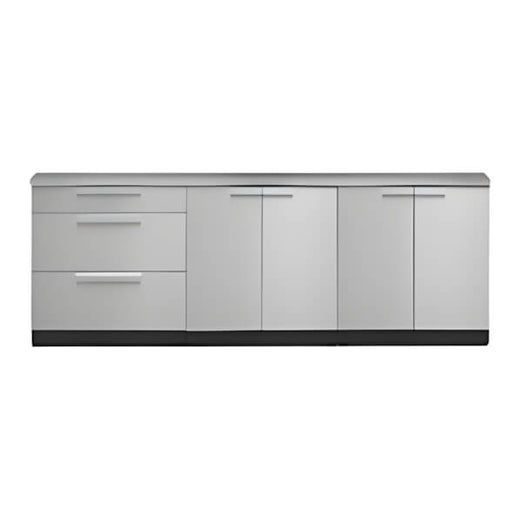 NewAge Garage Cabinets Stainless Steel 4-Piece Outdoor Kitchen Set with Countertops and Covers