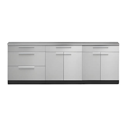 NewAge Outdoor Kitchens Stainless Steel 4-Piece Outdoor Kitchen Set with Countertops and Covers-70005-2 + 70003 + 65804 + 65874 + 65881-Garage Giant