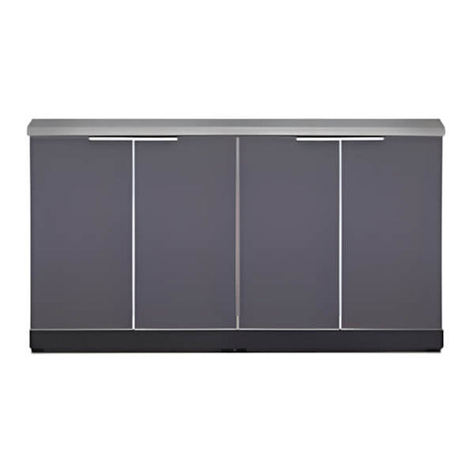 NewAge Outdoor Kitchens Aluminum Slate Grey 3-Piece Outdoor Kitchen Set with Countertops and Covers-70201-2 + 65802 + 65881 + 65872-Garage Giant