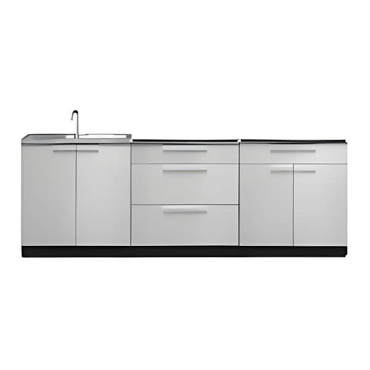 NewAge Garage Cabinets Stainless Steel 3-Piece Outdoor Kitchen Set (No Countertop)