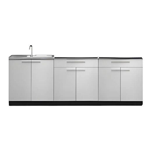 NewAge Garage Cabinets Stainless Steel 3-Piece Outdoor Kitchen Set (No Countertop)