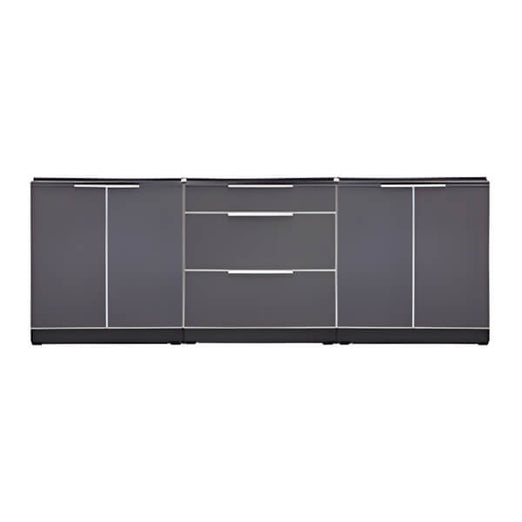 NewAge Outdoor Kitchens Aluminum Slate 3-Piece Outdoor Kitchen Set (No Countertop)-70201-2 + 70203-Garage Giant